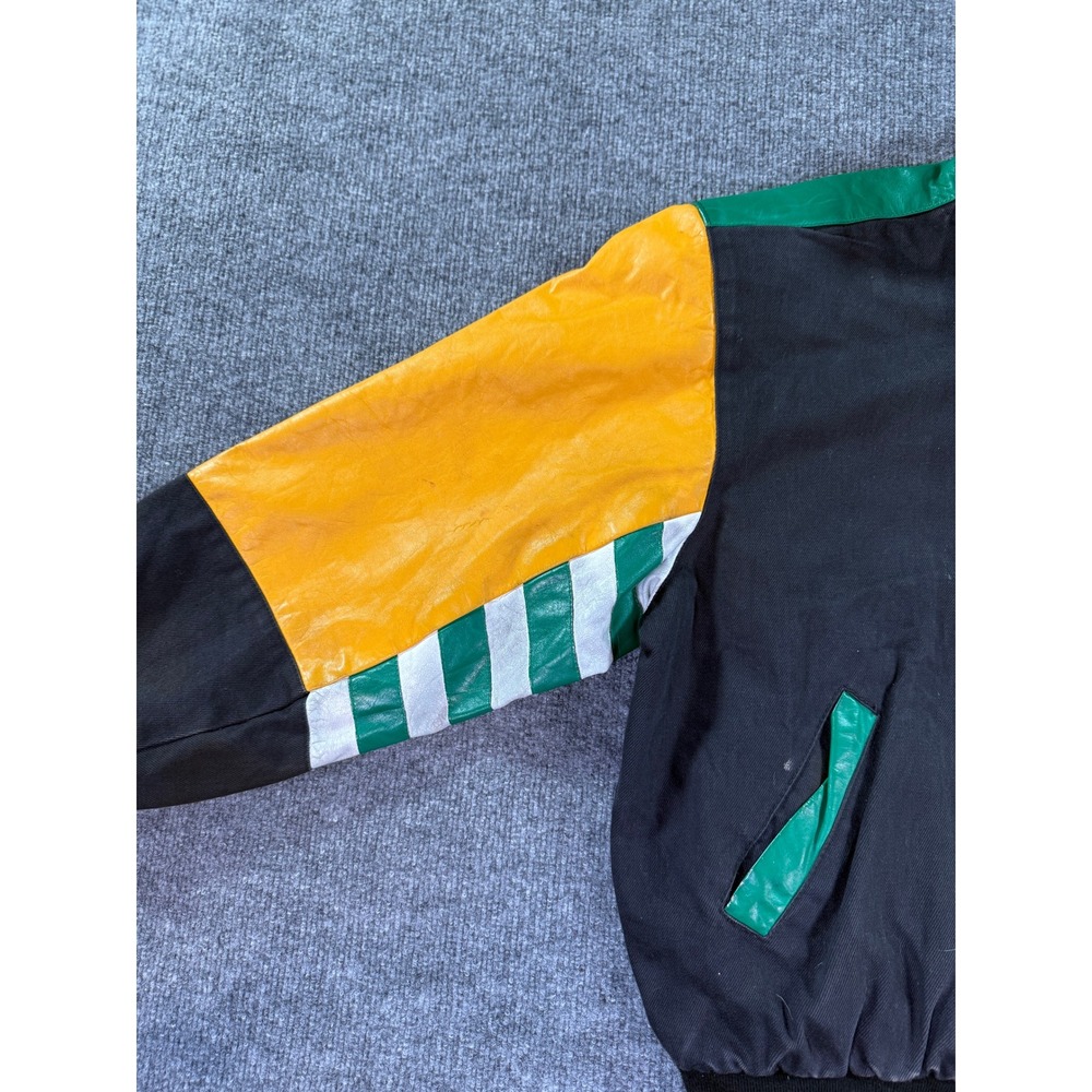 Jeff Hamilton Notre Dame Fighting Irish Varsity Jacket Mens Large Black Leather - Picture 3 of 16